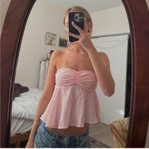 Edikted pink asymmetrical tube top